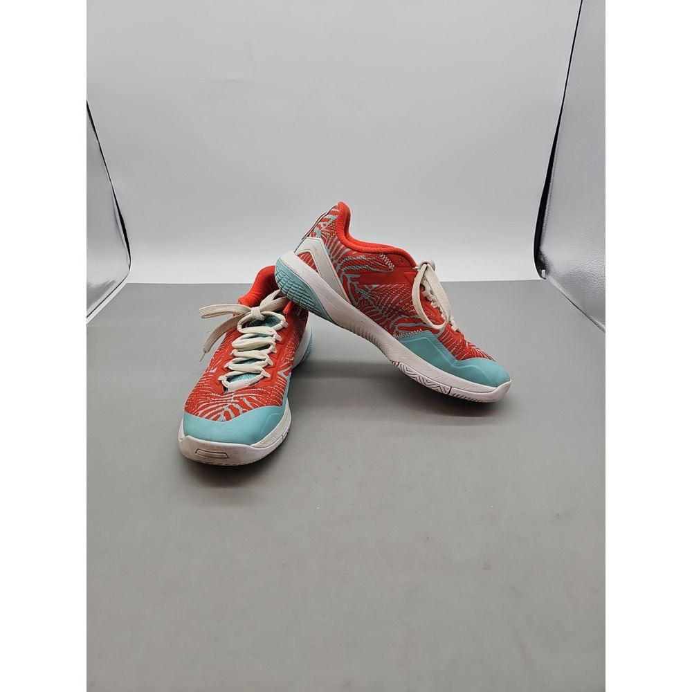 Moolah Neovolt Low Womens 7.5 Aqua Red Basketball Sneakers Lace Up Shoes
